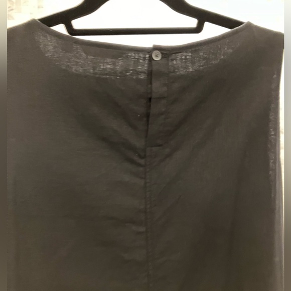 Uniqlo black linen maxi dress M quiet luxury - Picture 5 of 7